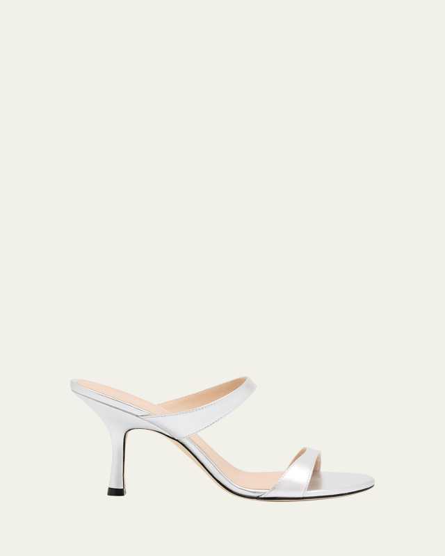 Nudist Metallic Dual-Band Slide Sandals